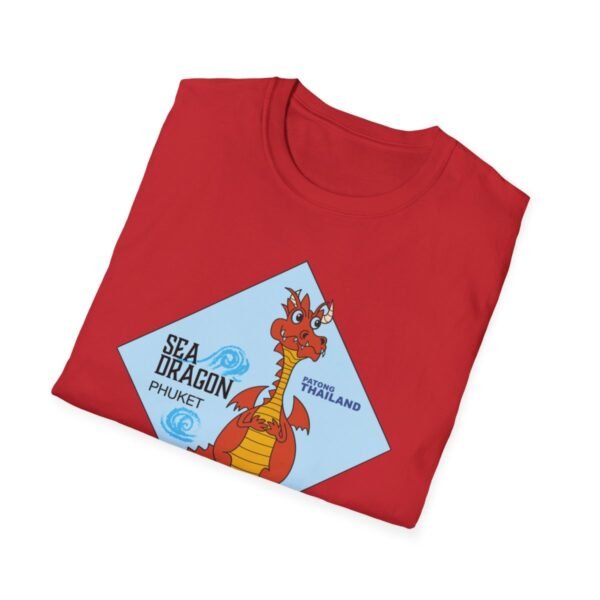 The Sea Dragon at Phuket | Unisex Softstyle Black Print on Light T-Shirt - Image 76