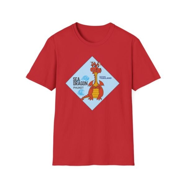 The Sea Dragon at Phuket | Unisex Softstyle Black Print on Light T-Shirt - Image 73