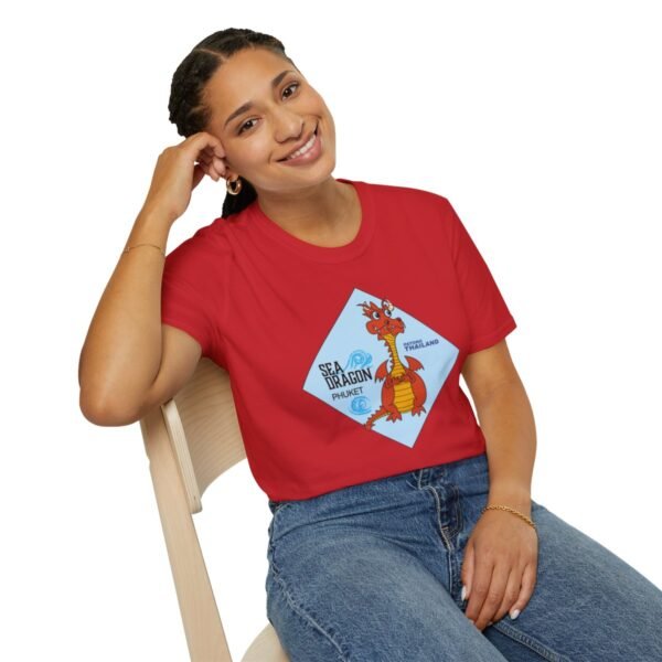 The Sea Dragon at Phuket | Unisex Softstyle Black Print on Light T-Shirt - Image 82