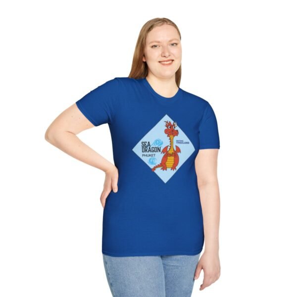 The Sea Dragon at Phuket | Unisex Softstyle Black Print on Light T-Shirt - Image 65