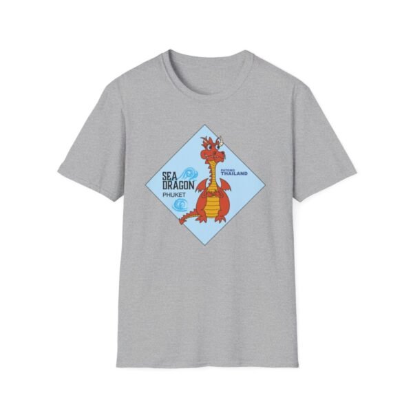 The Sea Dragon at Phuket | Unisex Softstyle Black Print on Light T-Shirt - Image 37