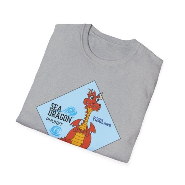 The Sea Dragon at Phuket | Unisex Softstyle Black Print on Light T-Shirt - Image 40