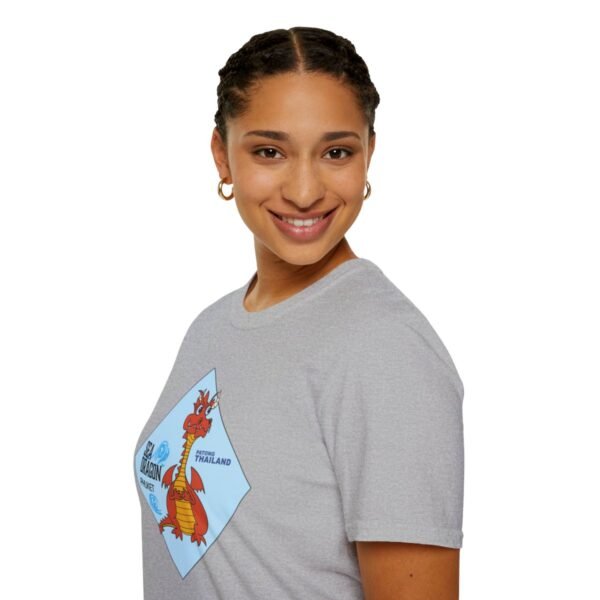 The Sea Dragon at Phuket | Unisex Softstyle Black Print on Light T-Shirt - Image 45