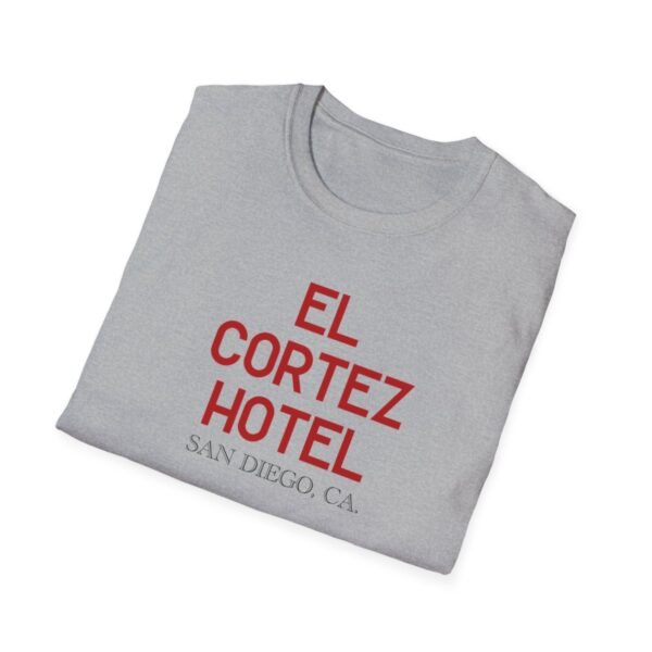 El Cortez Hotel, San Diego - Unisex Softstyle T-Shirt - Image 9