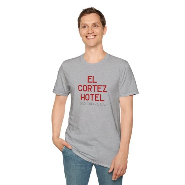 El Cortez Hotel, San Diego - Unisex Softstyle T-Shirt - Image 10