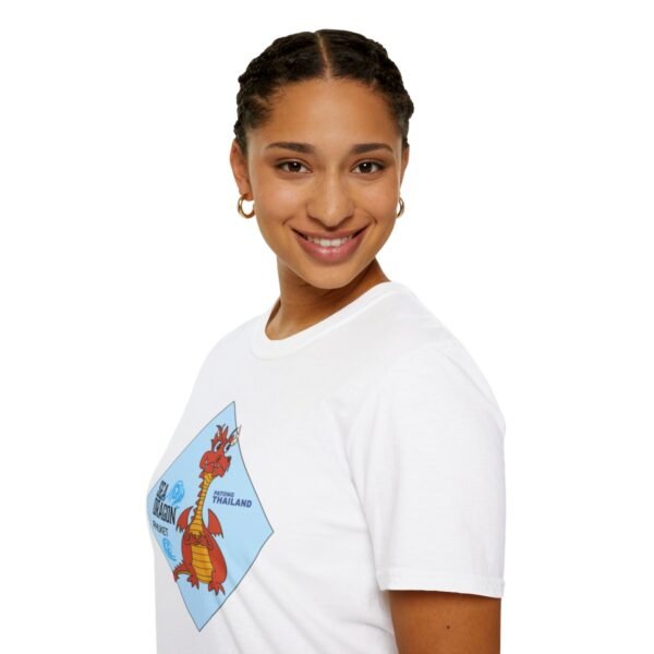 The Sea Dragon at Phuket | Unisex Softstyle Black Print on Light T-Shirt - Image 21