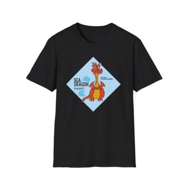 The Sea Dragon at Phuket | Unisex Softstyle Black Print on Light T-Shirt - Image 25