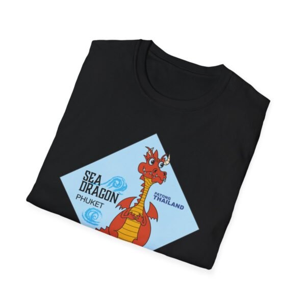 The Sea Dragon at Phuket | Unisex Softstyle Black Print on Light T-Shirt - Image 28