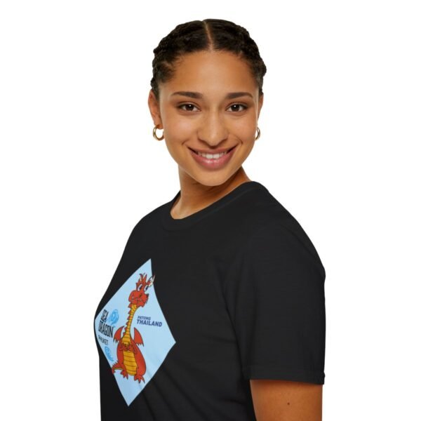 The Sea Dragon at Phuket | Unisex Softstyle Black Print on Light T-Shirt - Image 33