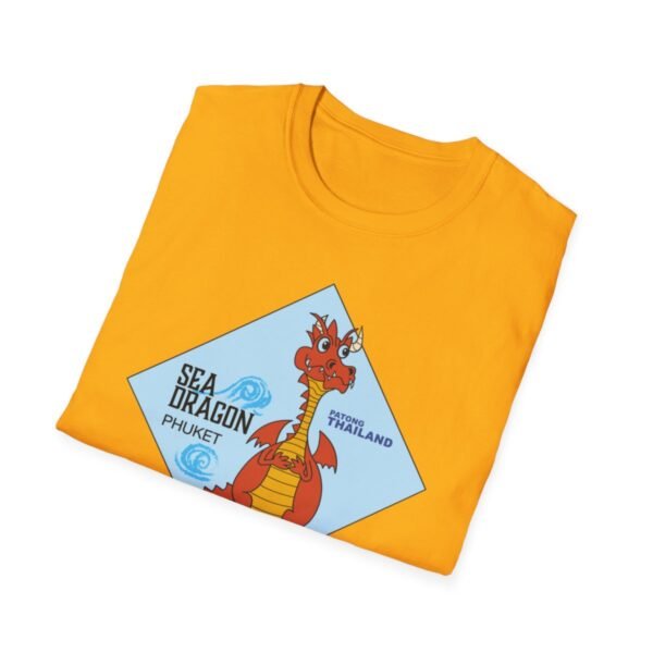 The Sea Dragon at Phuket | Unisex Softstyle Black Print on Light T-Shirt - Image 52