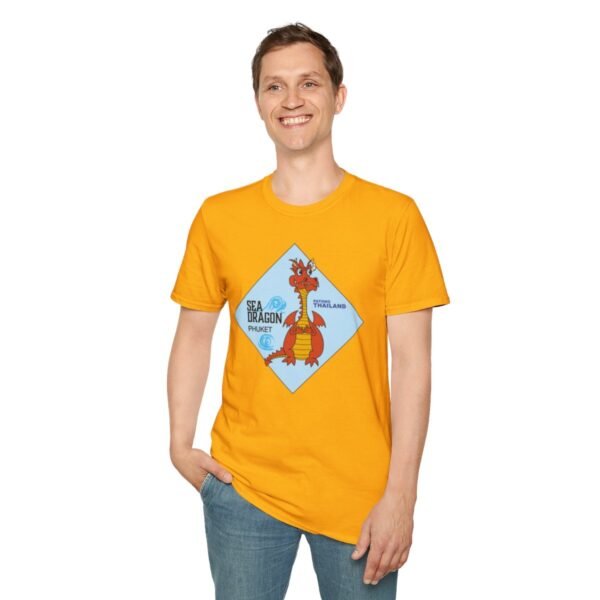 The Sea Dragon at Phuket | Unisex Softstyle Black Print on Light T-Shirt - Image 55