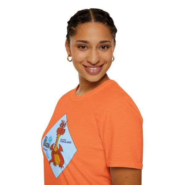 The Sea Dragon at Phuket | Unisex Softstyle Black Print on Light T-Shirt - Image 9